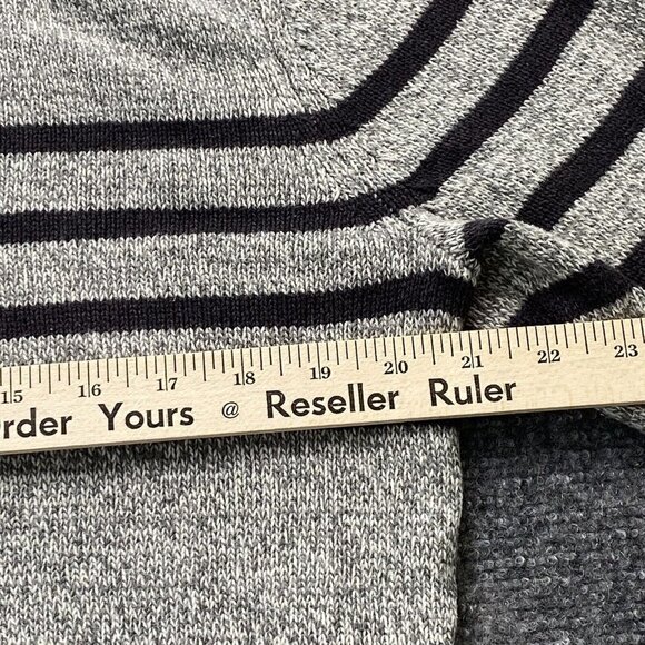 Urban Pipeline Sweater Men M Gray Striped Preppy Y2K Academia Streetwear Grunge - Picture 12 of 13